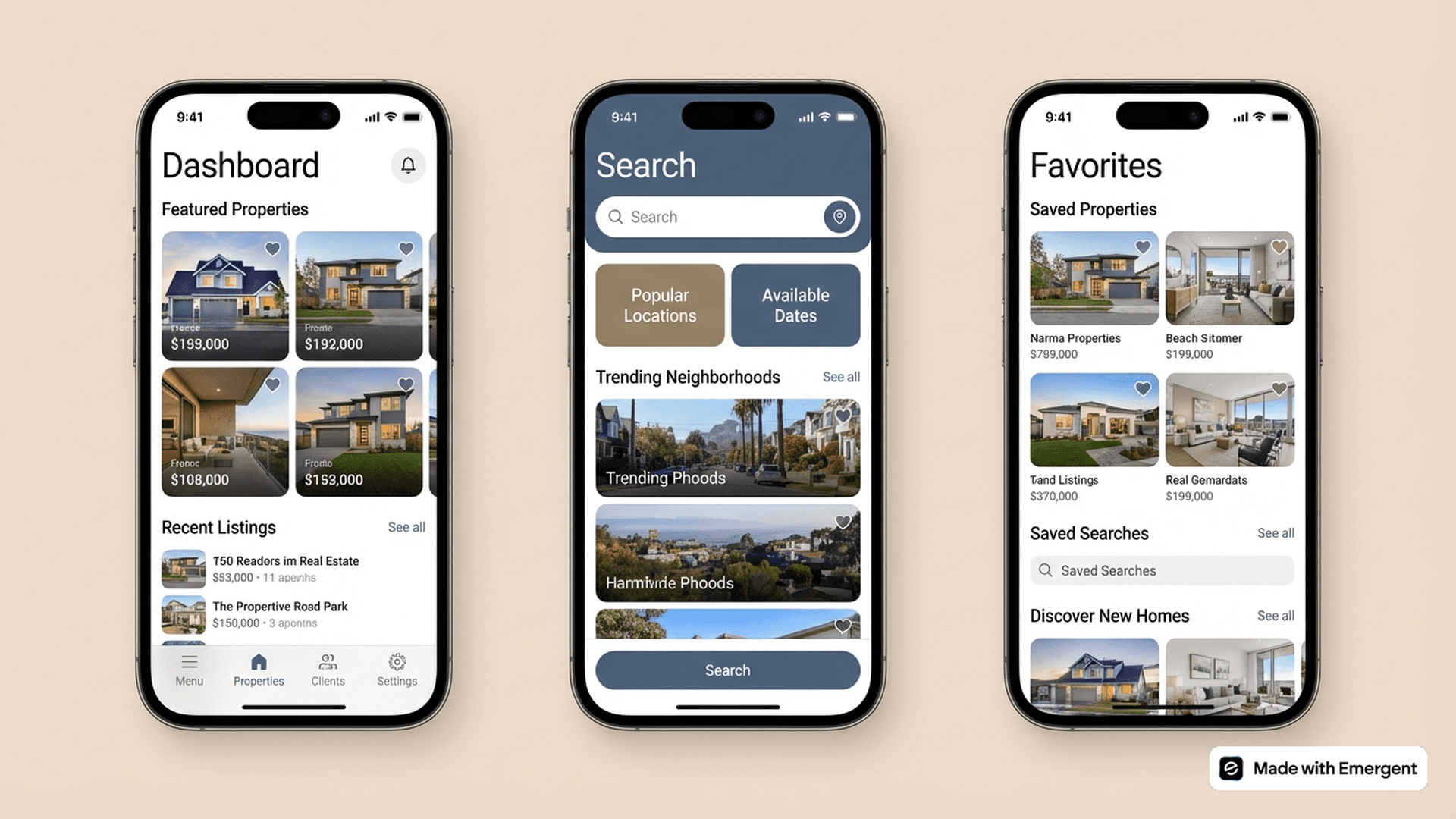 Real Estate Booking App Made With Emergent