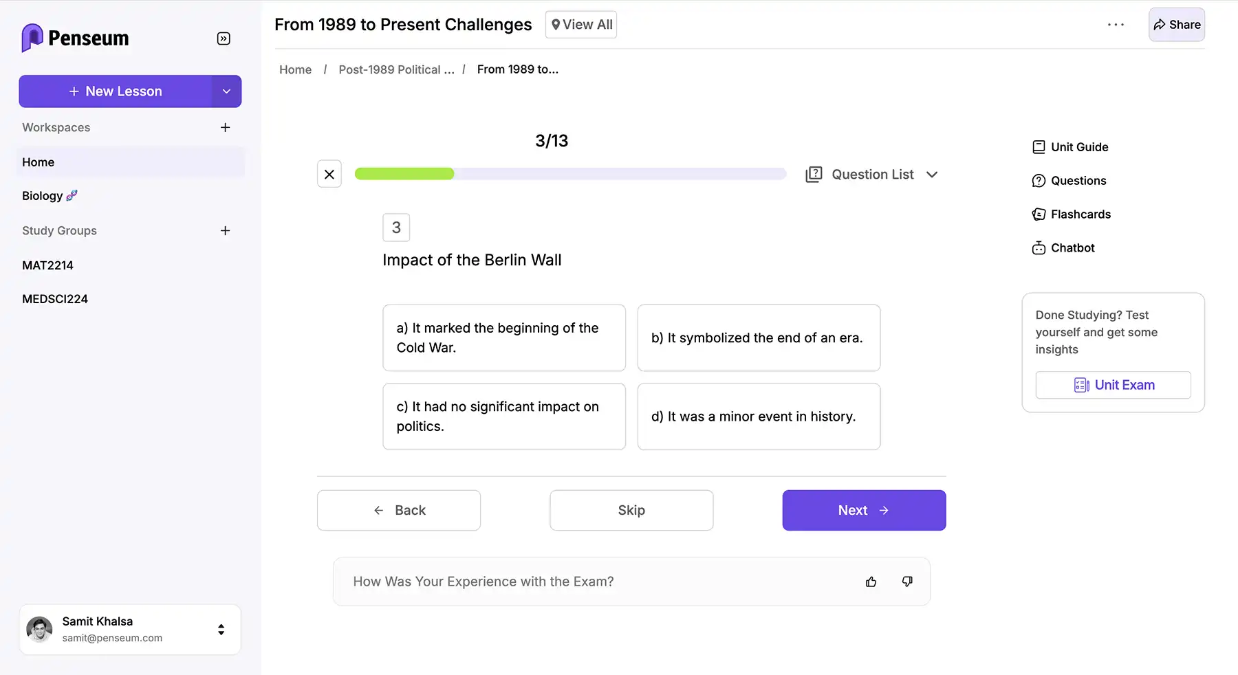 Penseum's App Interface