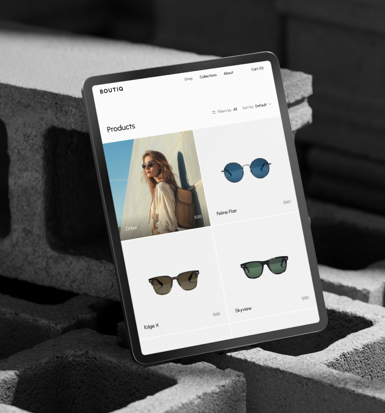 Boutiq - tablet view 