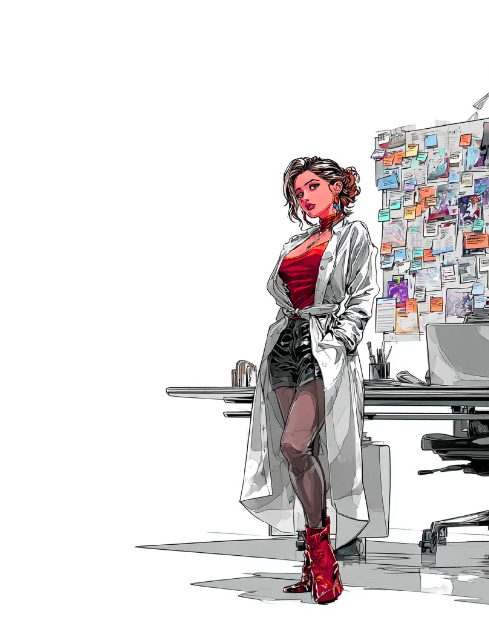 Girl is sitting on a gate