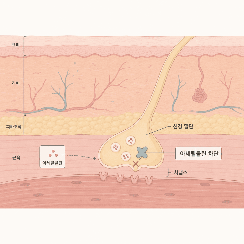 보툴리눔 톡신이 신경 말단에서 아세틸콜린 방출을 차단하는 원리