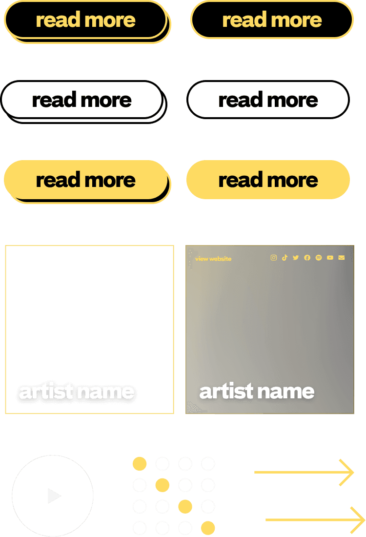 a collection of UI elements in the Republic Records design system