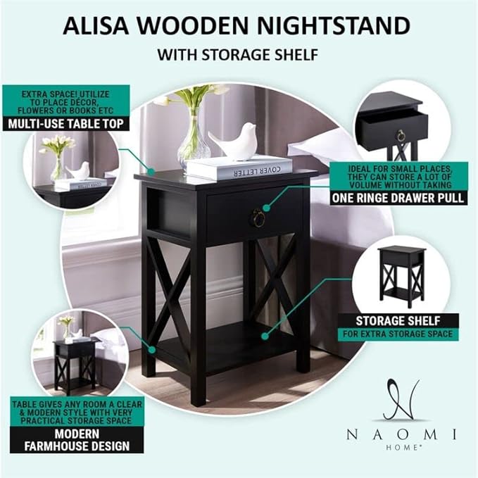 Nightstand dimensions in feet – A stylish and functional furniture piece, perfect for any modern home.