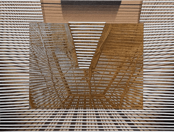 herd of sheep on road painting