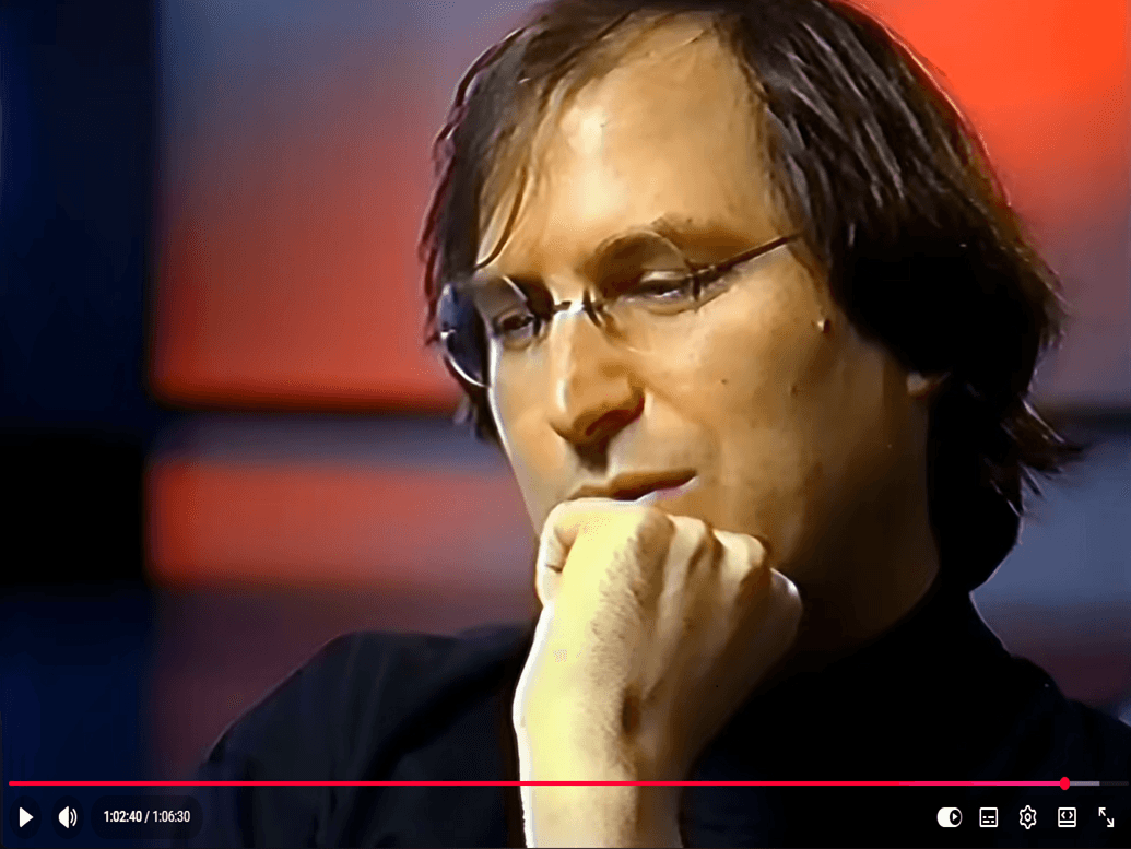 Steve Jobs being interviewed