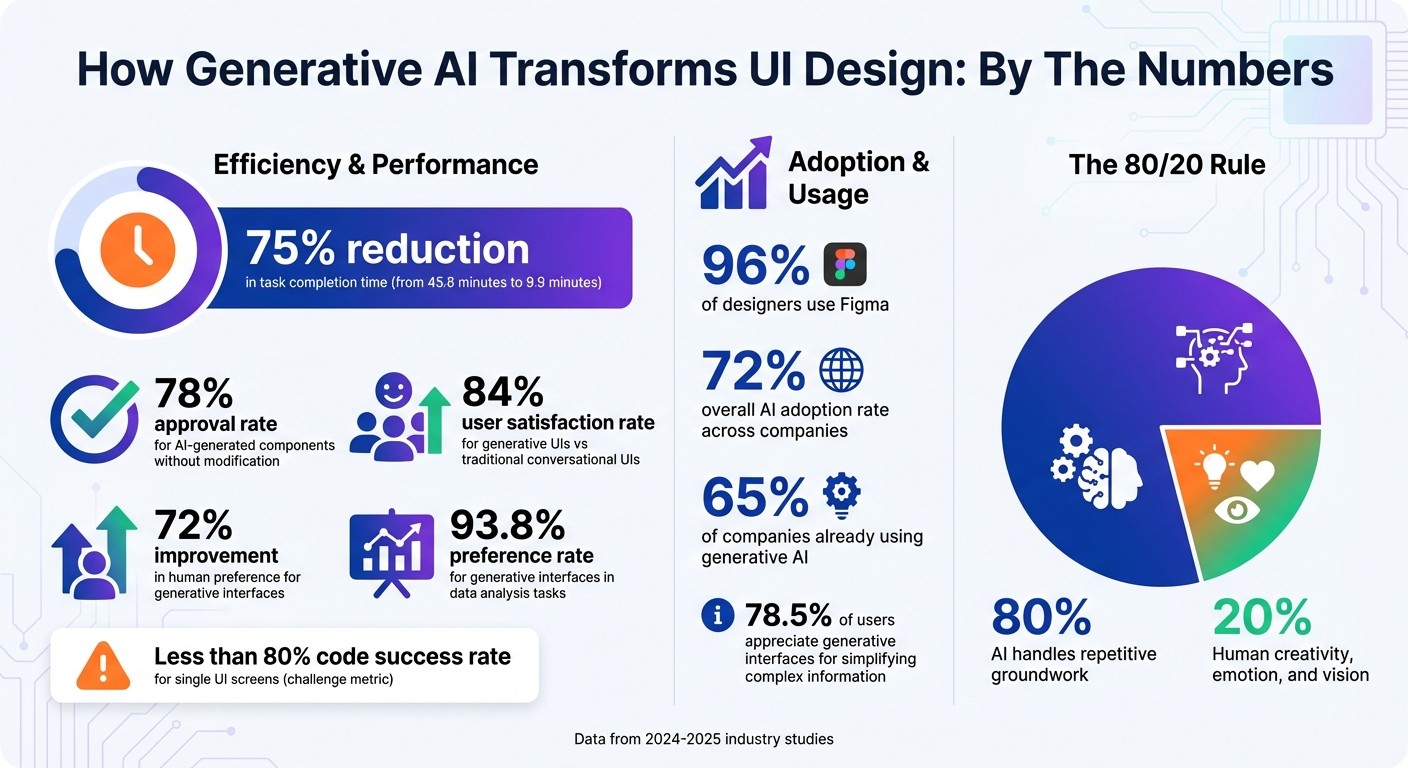 Generative AI Impact on UI Design: Key Statistics and Performance Metrics