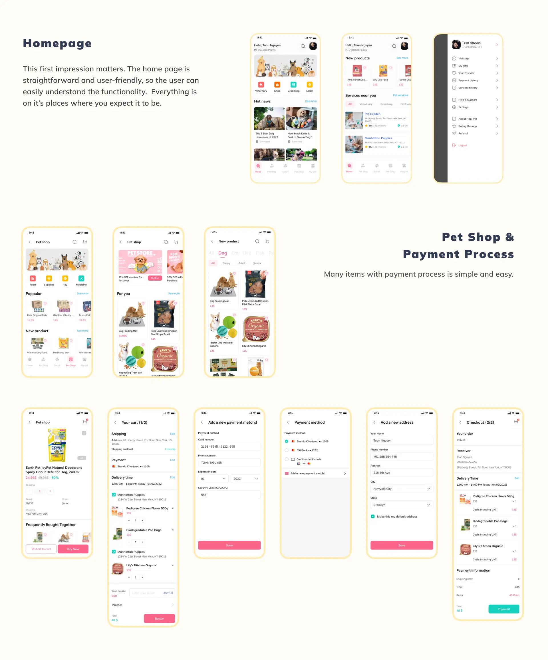 Hapi Pet Home & Shop UX UI Case Study Hapi Pet - Nguyen Tan Toan Product Design