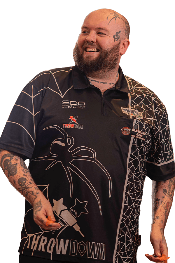 Player standing for camera.