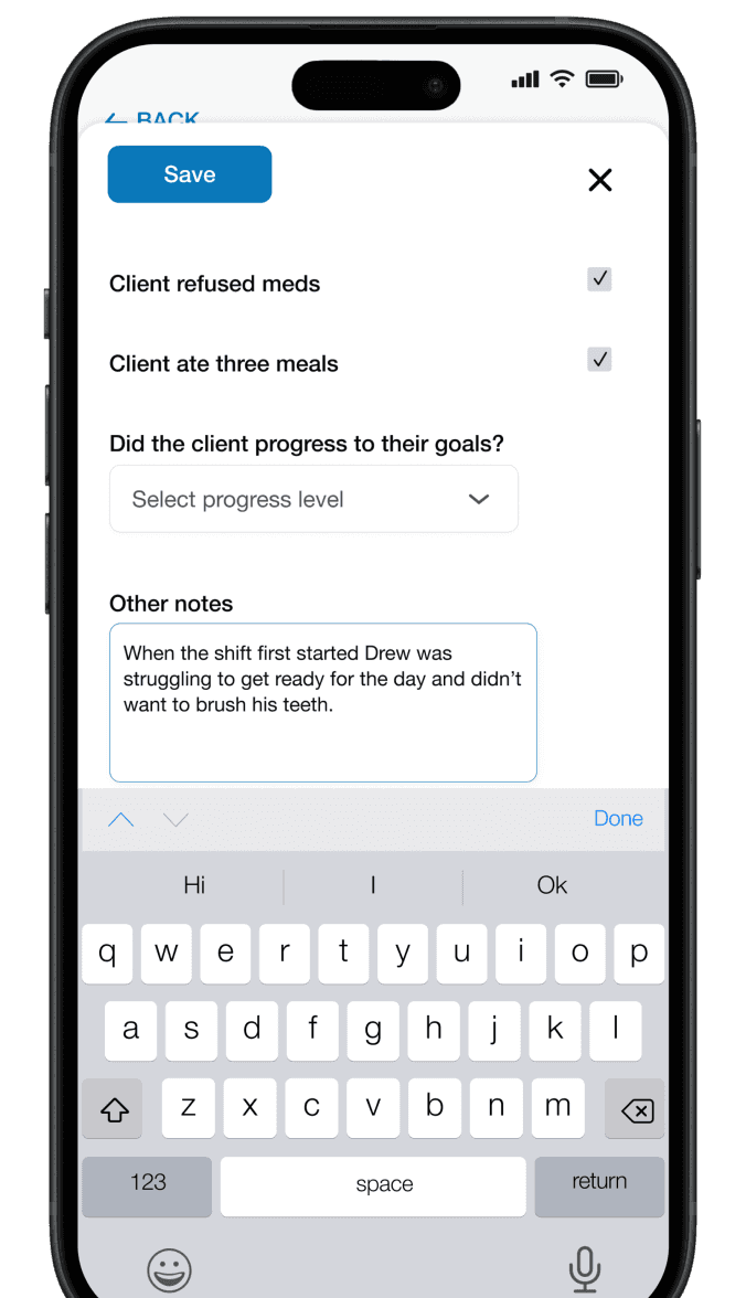 Charting in mobile app.