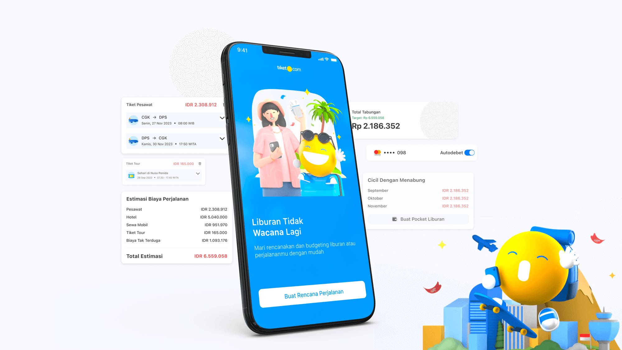 App for personal finance consists of two pages "Home and card details"