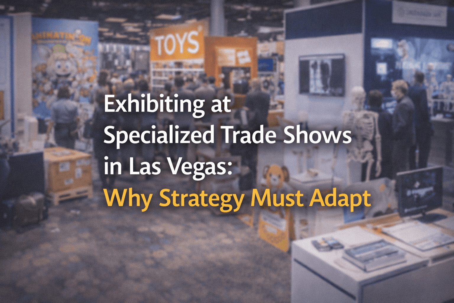 Exhibiting at specialized trade shows in Las Vegas with adapted booth strategy for niche industry audiences