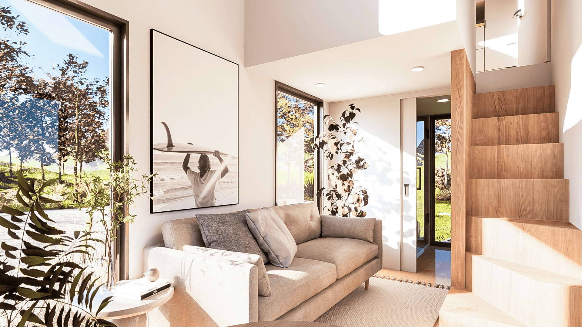 9m/30ft Ohana Tiny House - Tiny House Living Room 