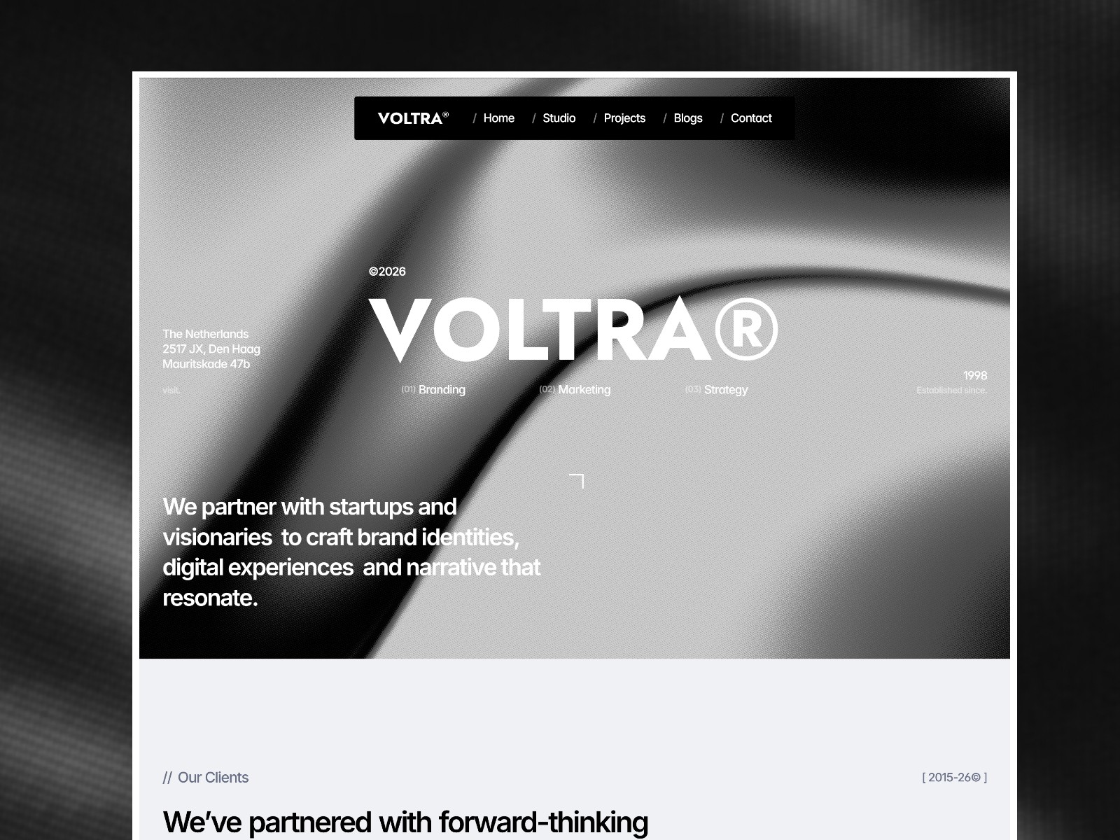 Voltra — 现代专业创意机构官网设计灵感