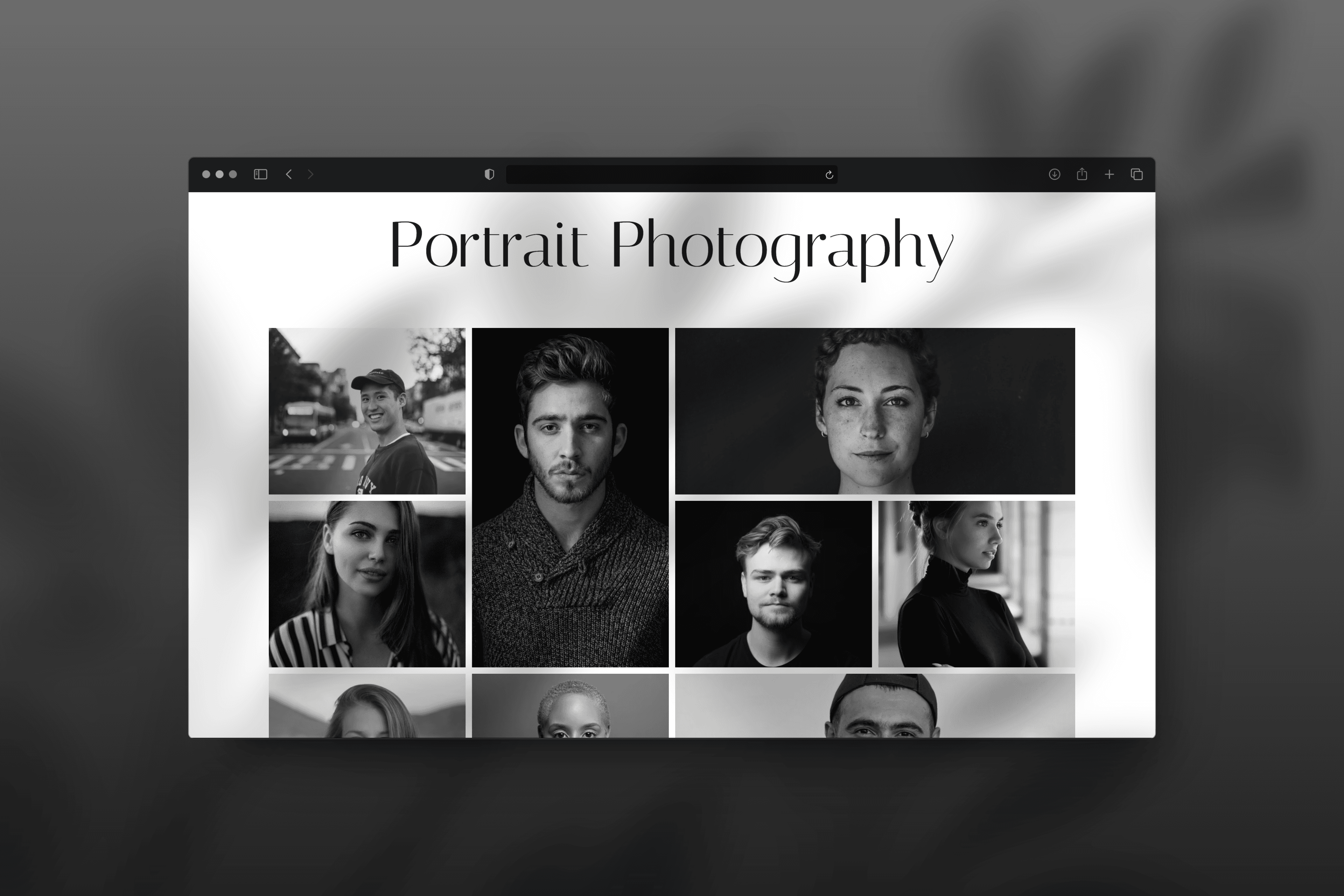 CMS pages design for Fotografia