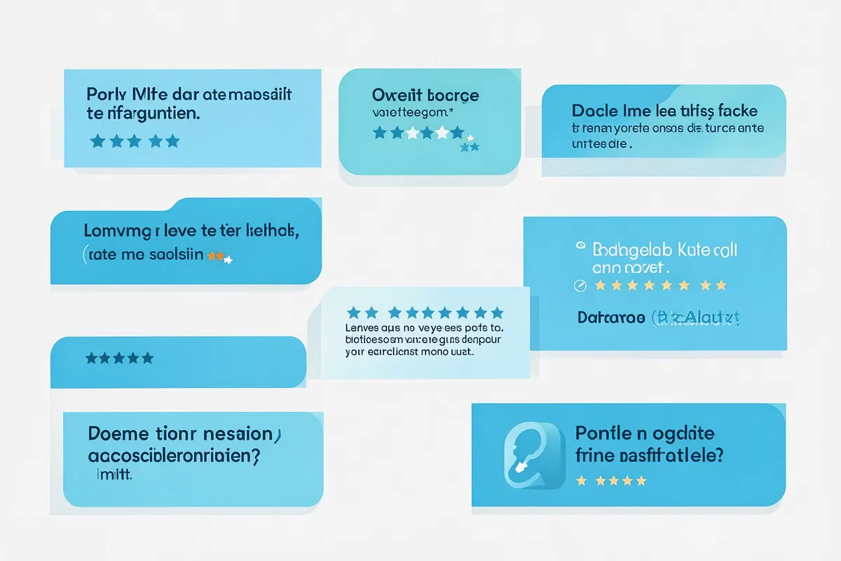 A collage of positive patient reviews and testimonials, building trust.