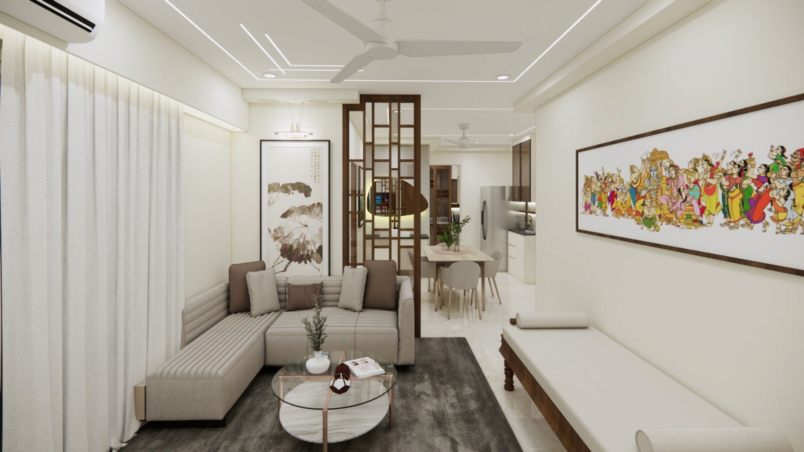 Serene modern interiors