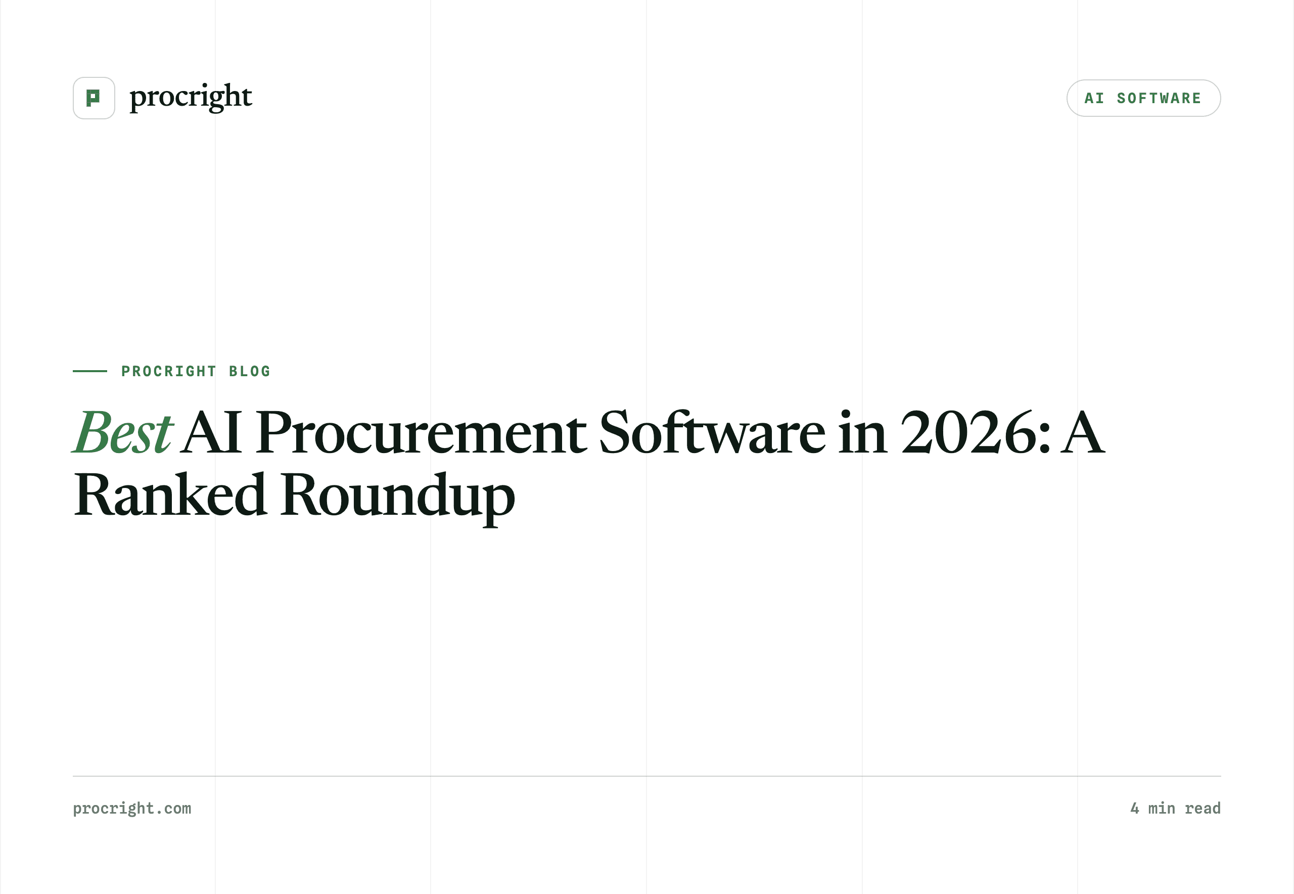 Best AI Procurement Software in 2026: A Ranked Roundup