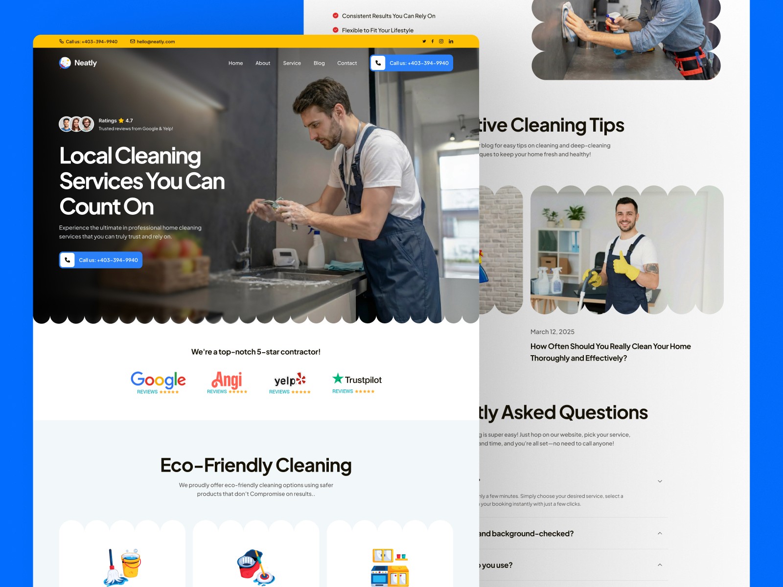 Cleanly — 专业动效企业服务官网设计灵感