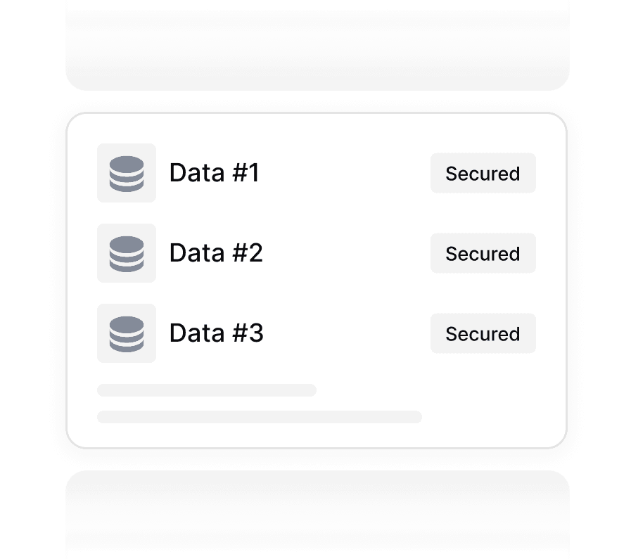 Illustrative image showing secured data management