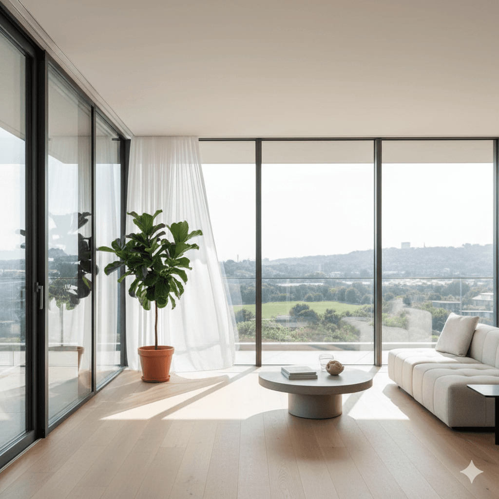 Sunlit apartment living room M3M Gurgaon-Faridabad Road