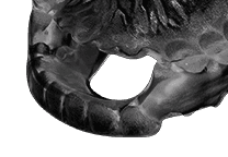 Black-and-white 3D jaw model