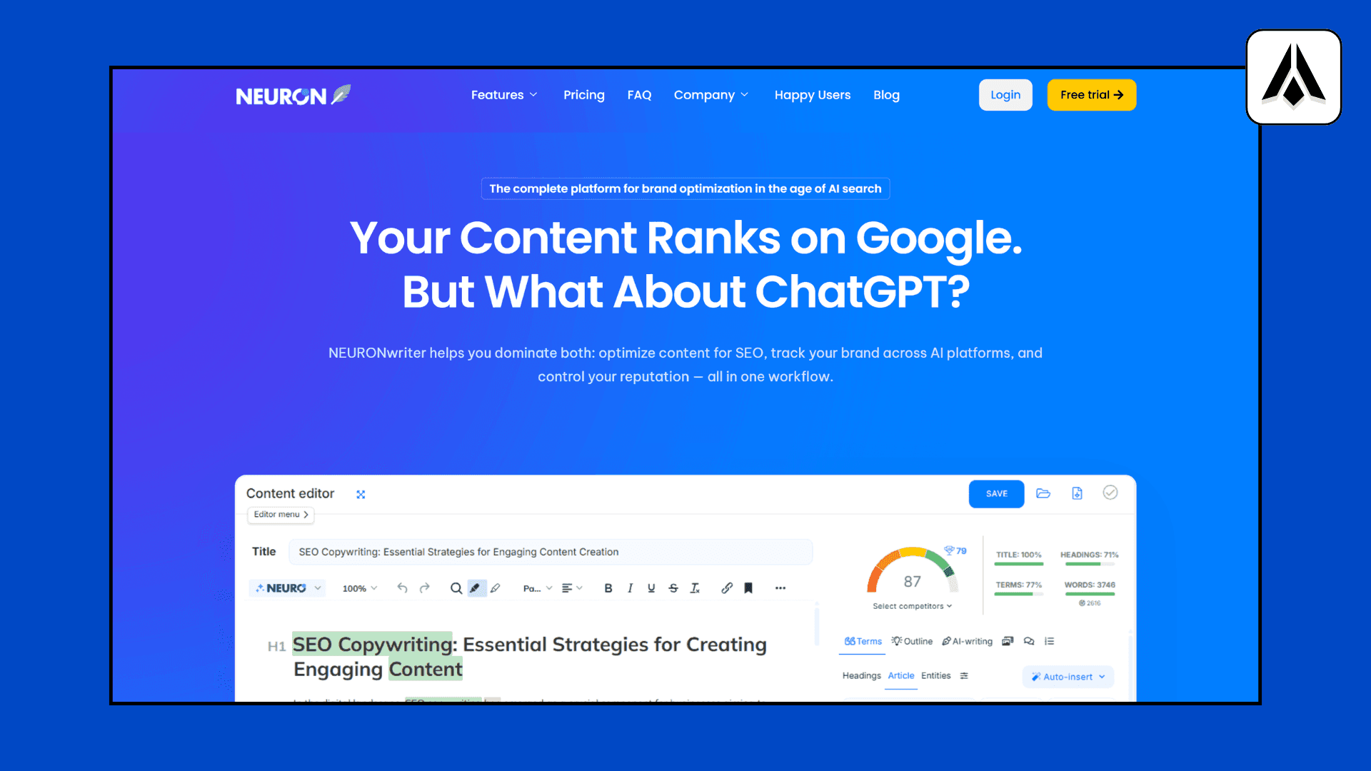NeuronWriter : L'Alliance du NLP et de la Rédaction Stratégique - Digit Formations