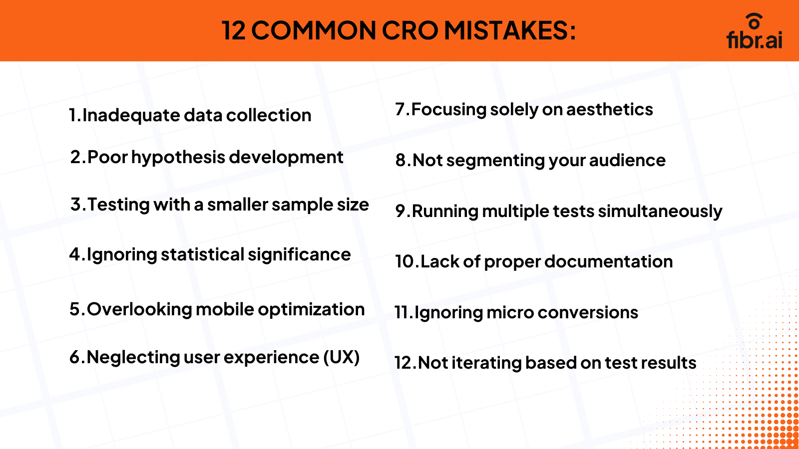 12 Common CRO Mistakes