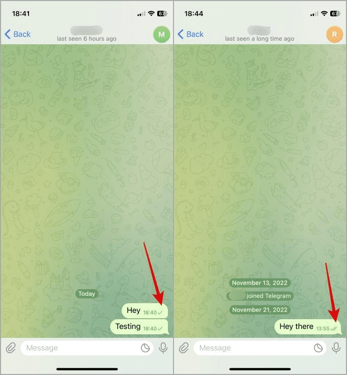 past telegram messages