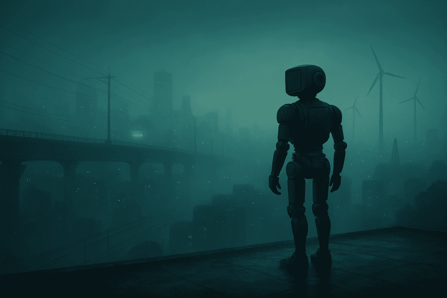 An examination of the cold horizon. The distance offers no direction, only space to be studied for recognition.