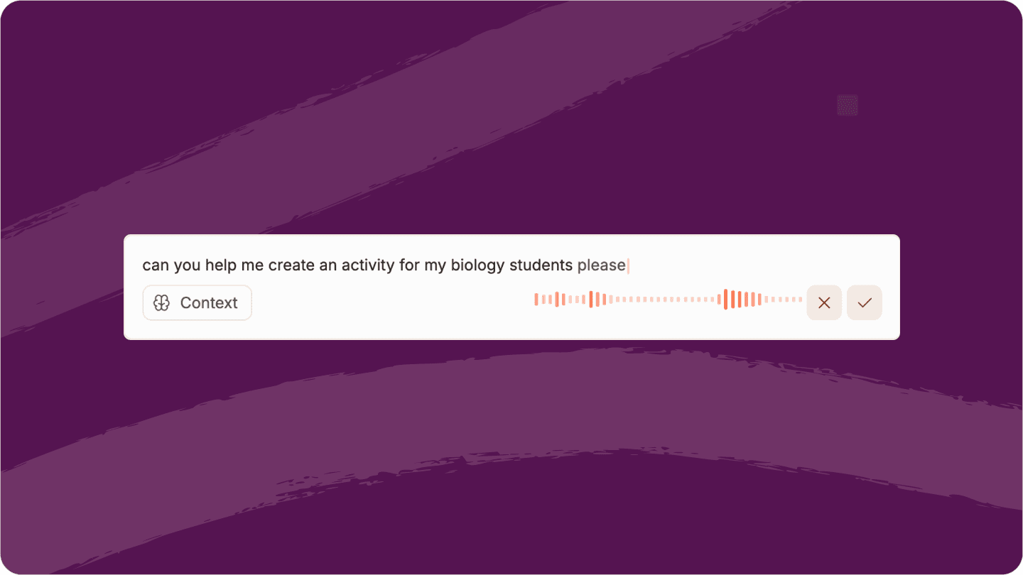 A screenshot of live transcript in Flint when you are talking with Sparky