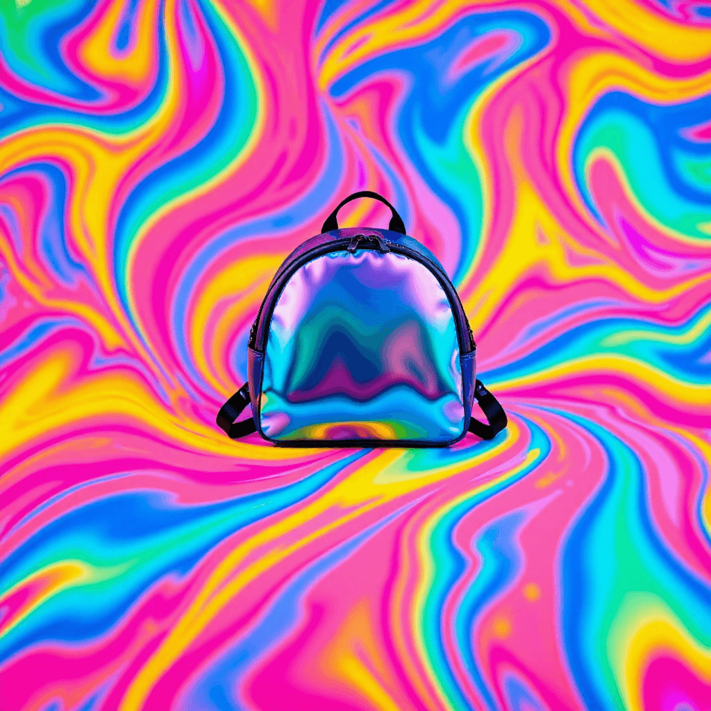 product photography of mini backpack