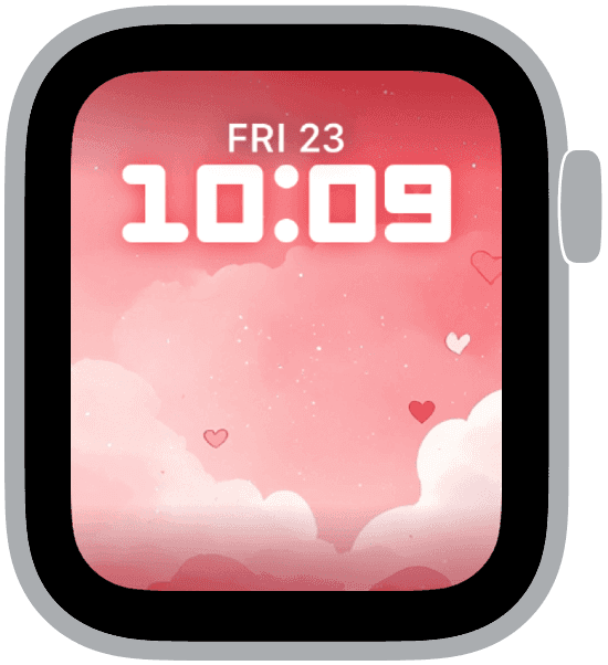 an apple watch face from the valentine gradients collection