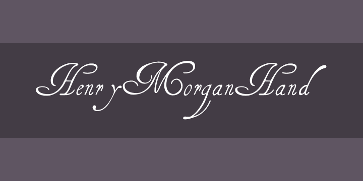 HenryMorganHand script font