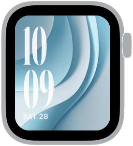 blue stillness Apple Watch face preview 2 featuring abstract, gradient, and modern.