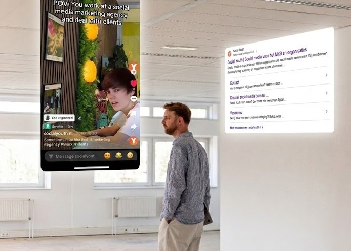 Jesse die TikTok en Google overweegt en richting TikTok gaat voor zakelijk gebruik