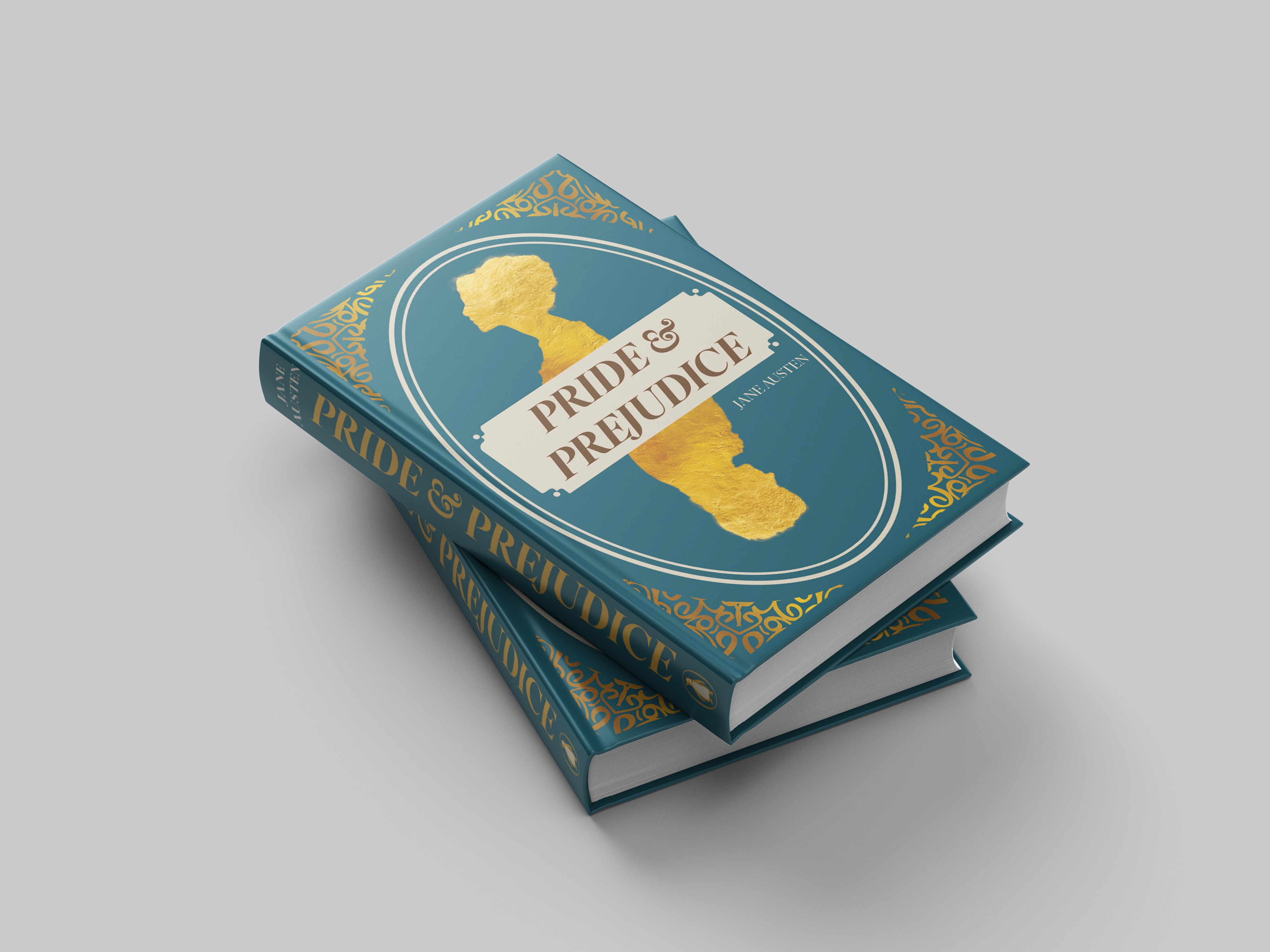 alt="Illustrated Pride and Prejudice book cover design"