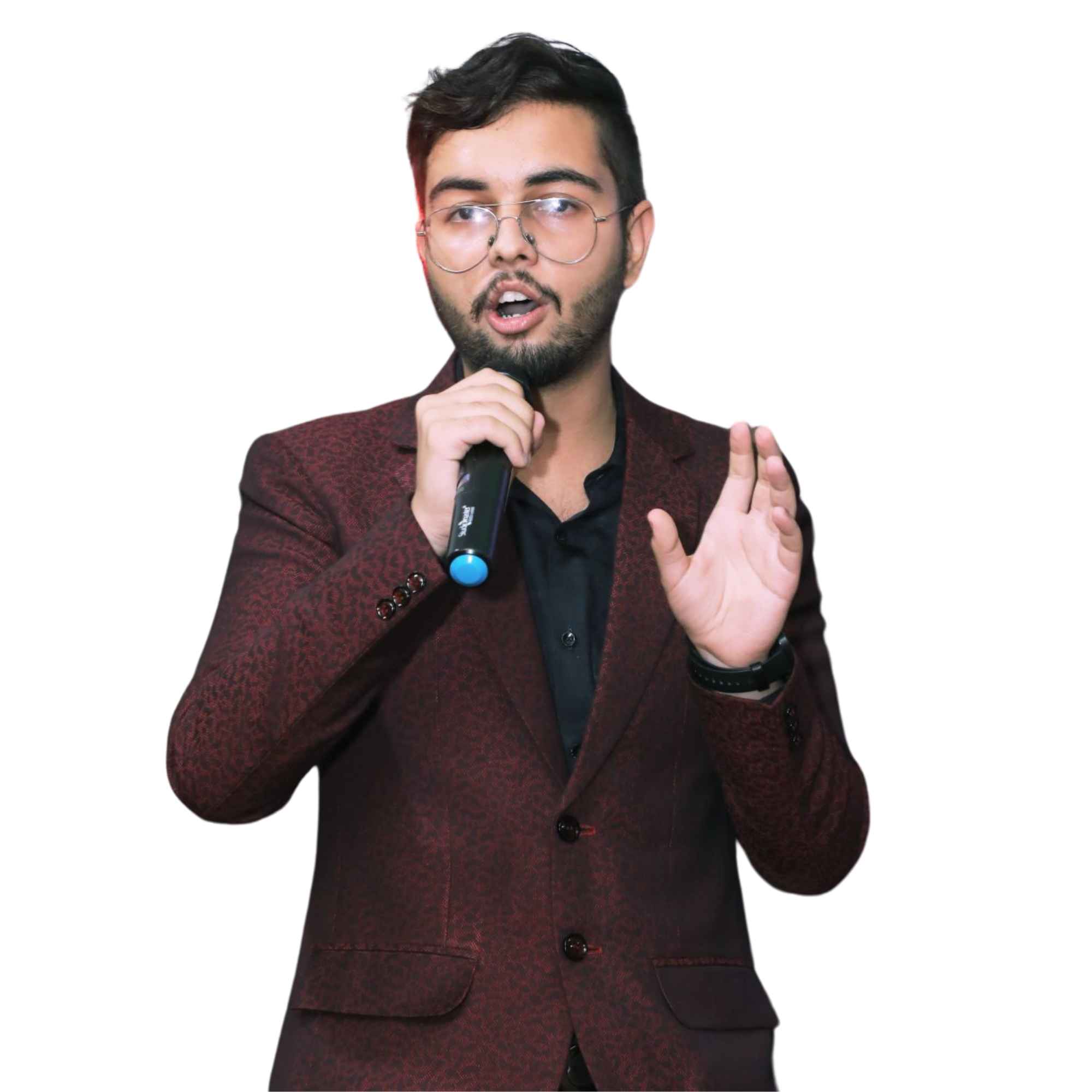 Portrait of portfolio creator – back view