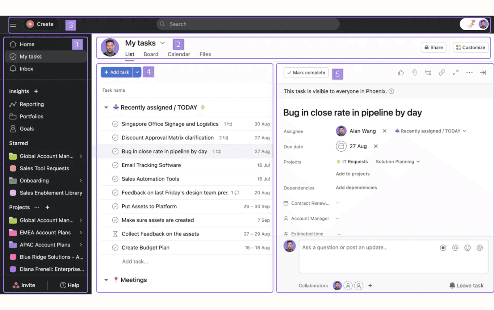 Asana to track your task