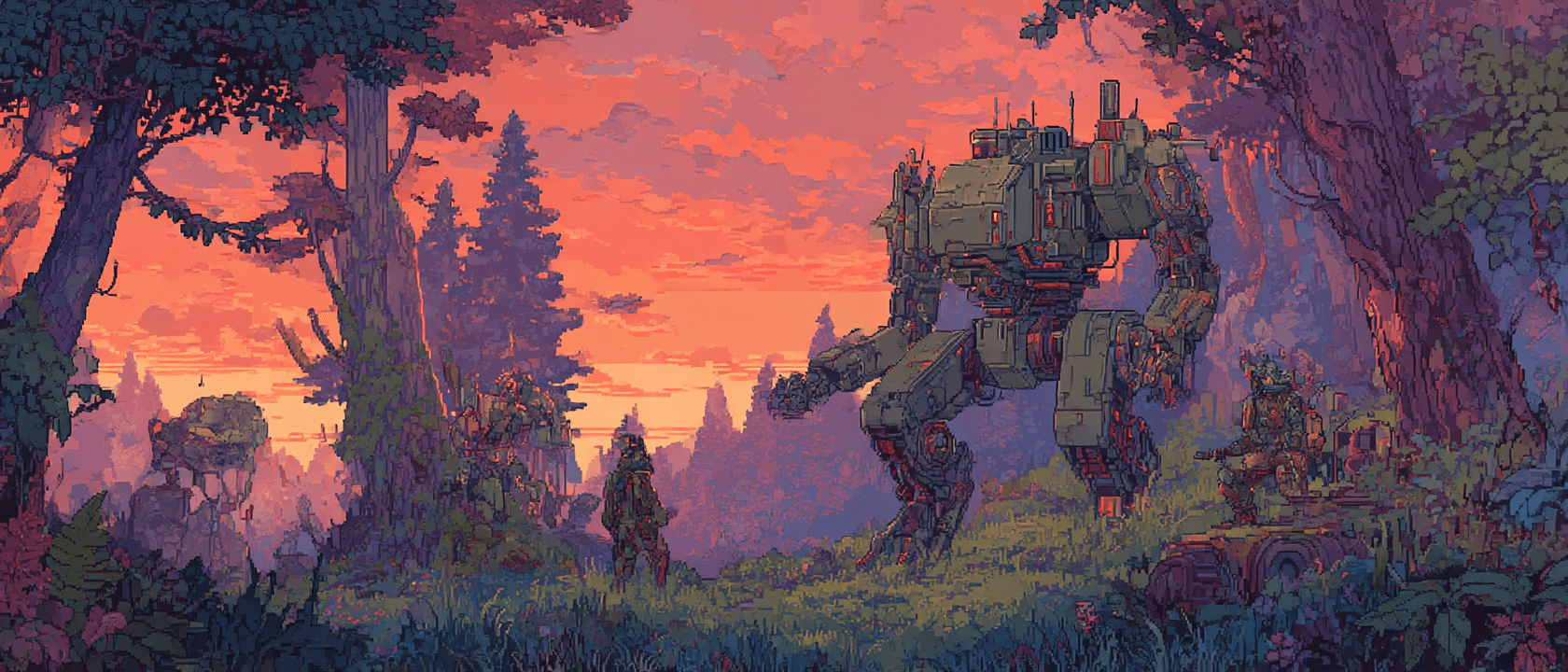 City Pixel background image