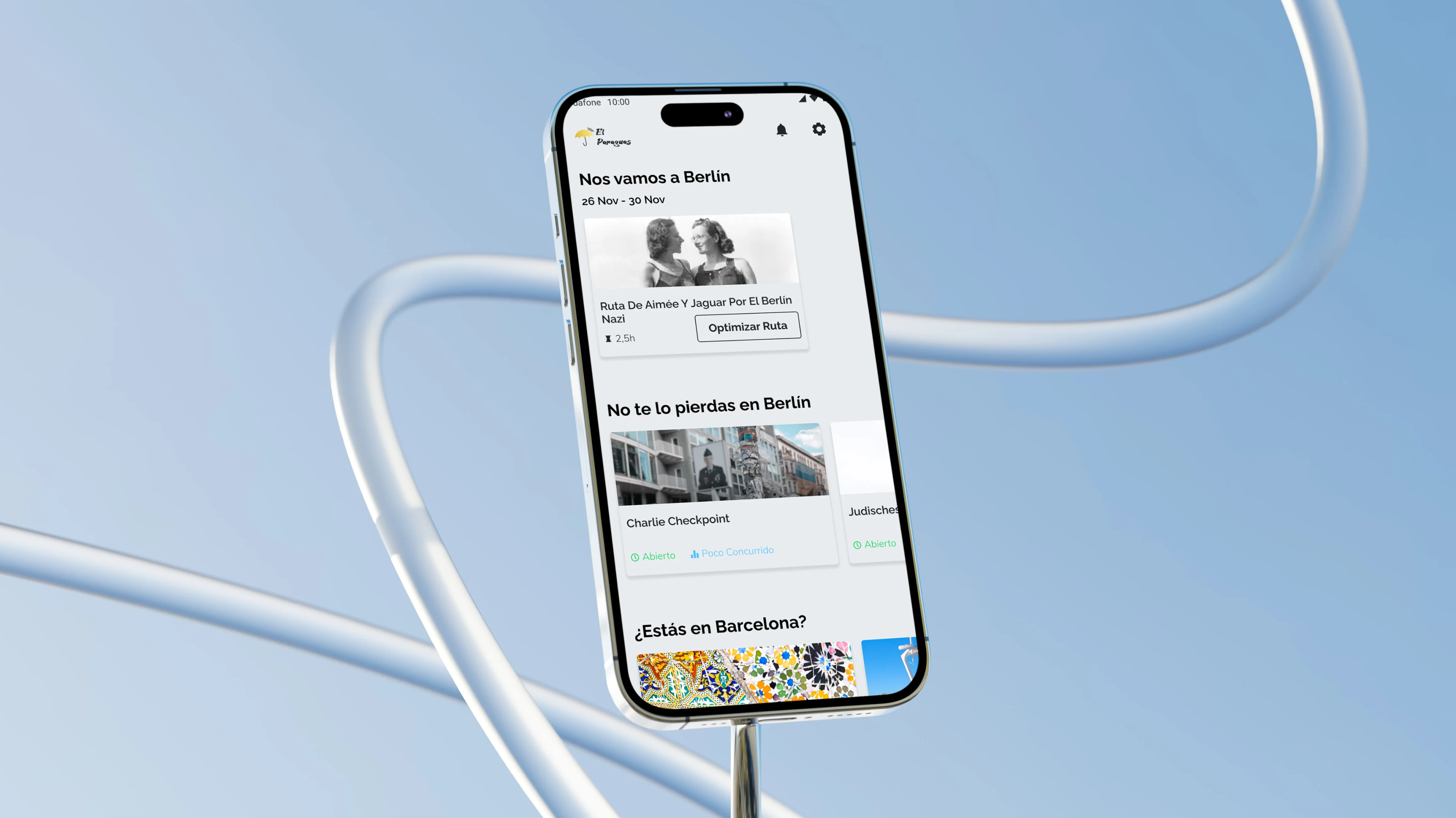 A smartphone connected to a cable for charging or data transfer.