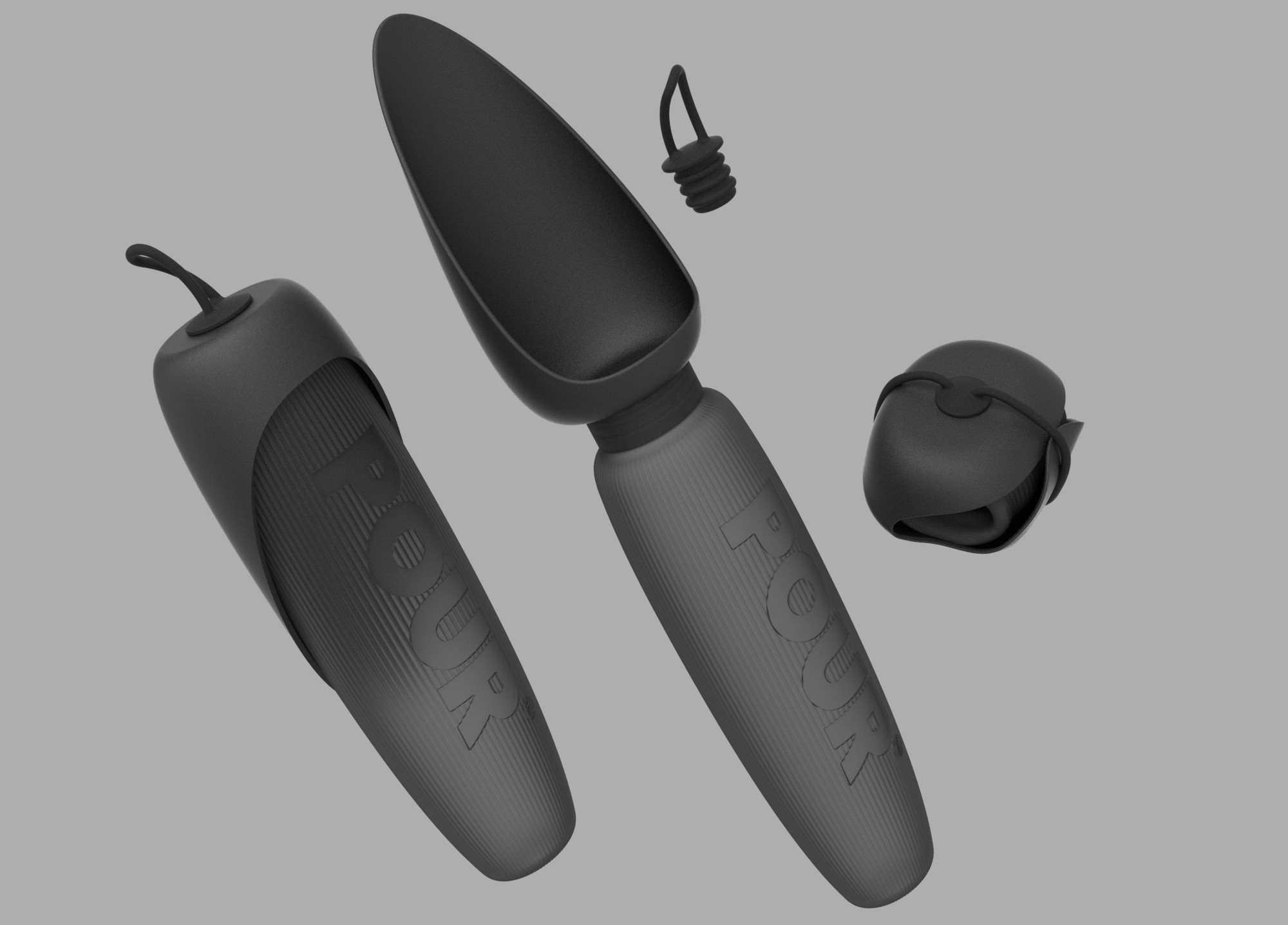 abstract jellyfish with a grey background