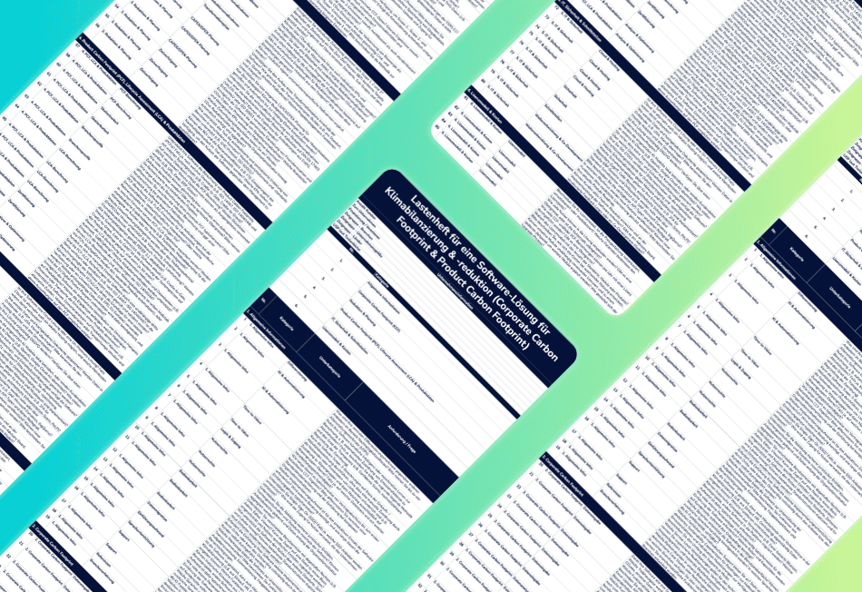 Lastenheft: Vorlage mit Auswahlkriterien für Nachhaltigkeitssoftware von Global Changer