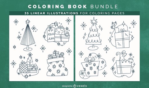 seasonal coloring book page design