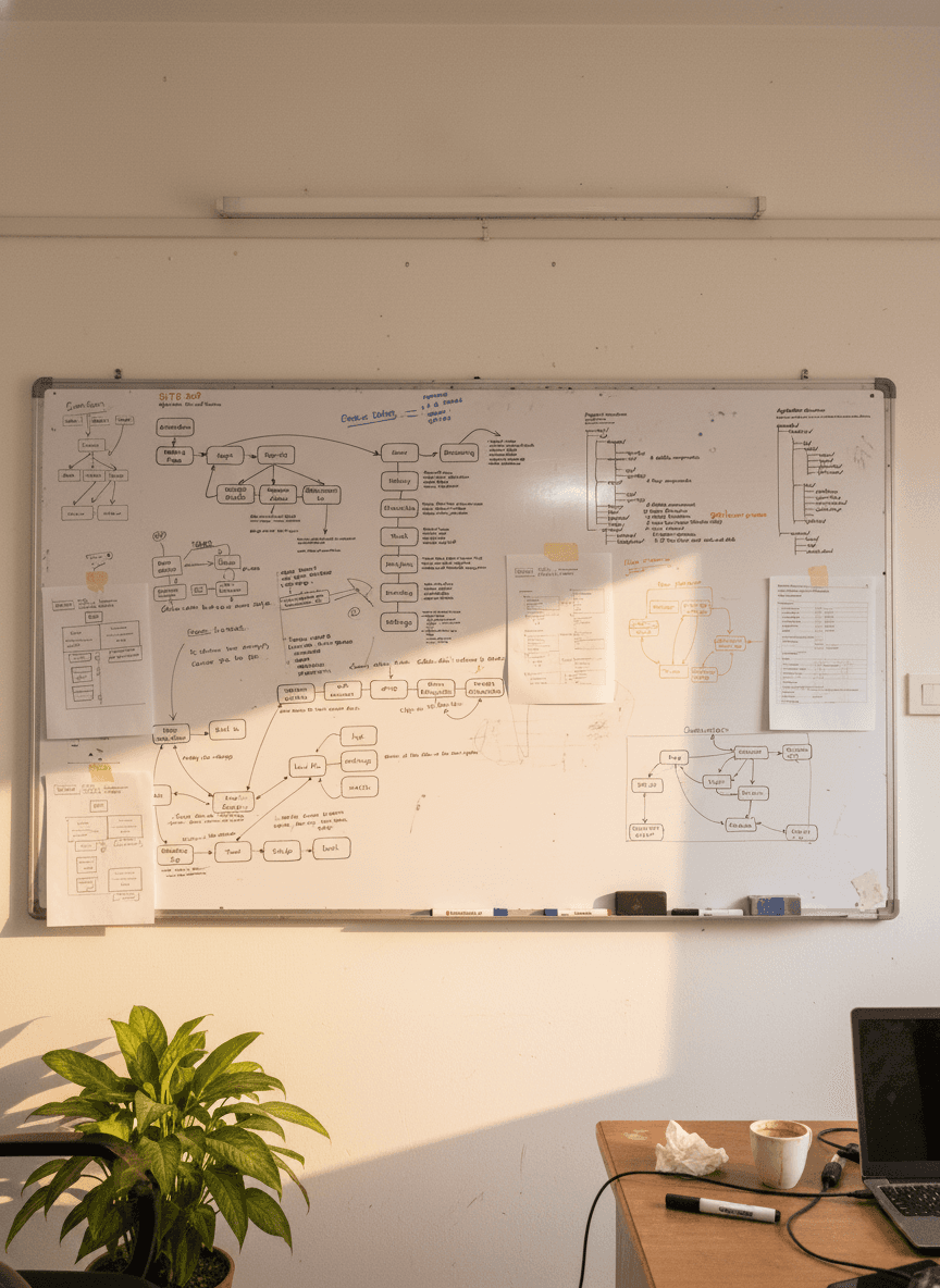 Image of a hand drawing a diagram