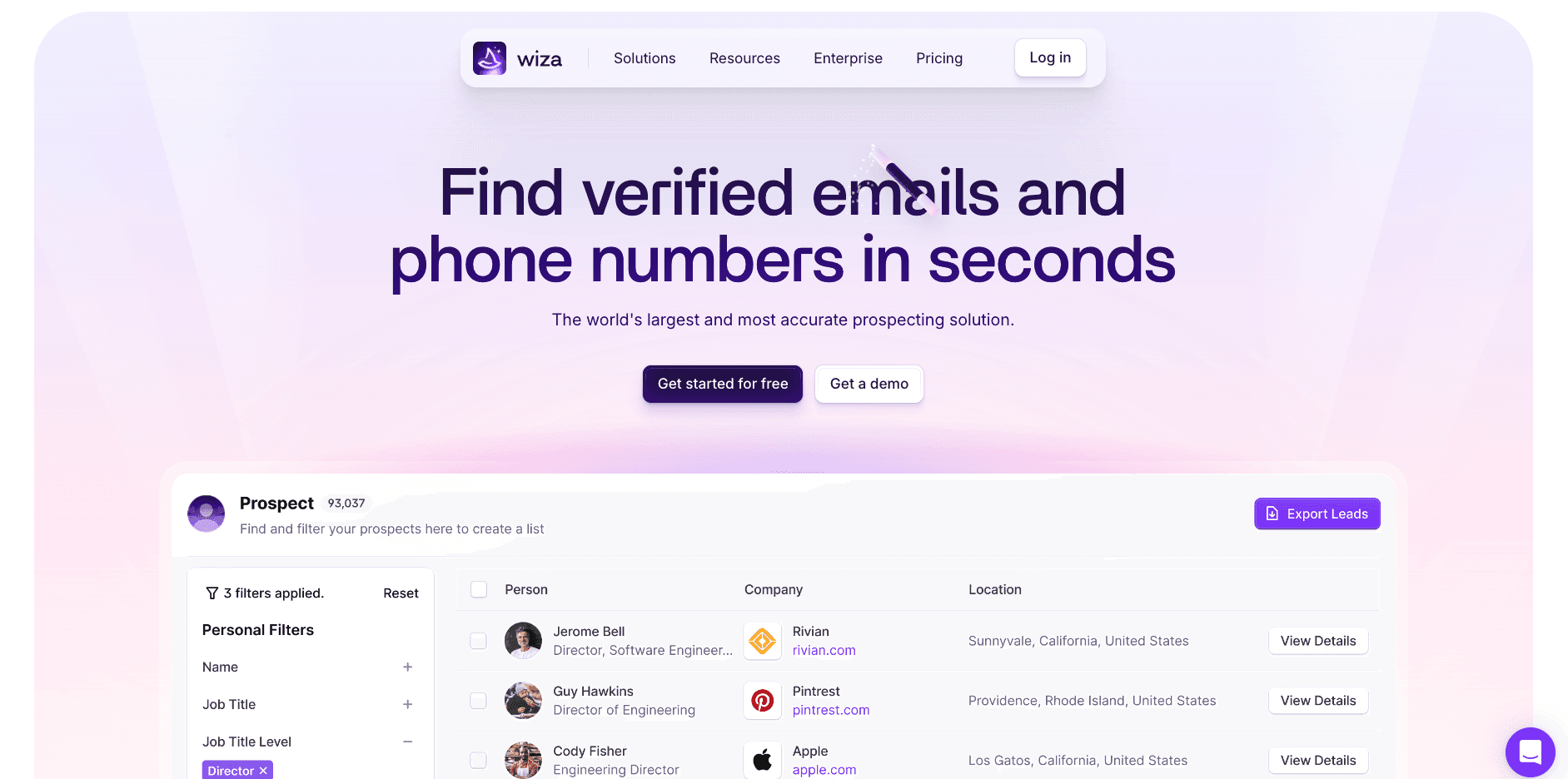 Wiza homepage