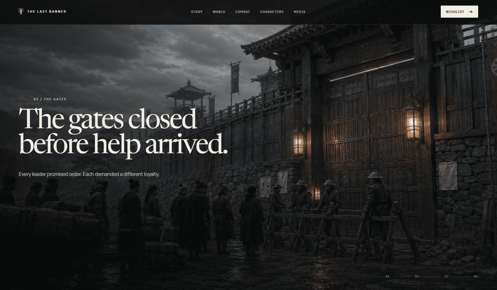 The Last Banner conflict story scene at the gates