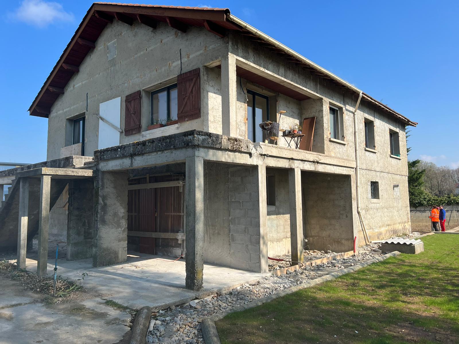 Chantier à Saint-Peray Avant ITE