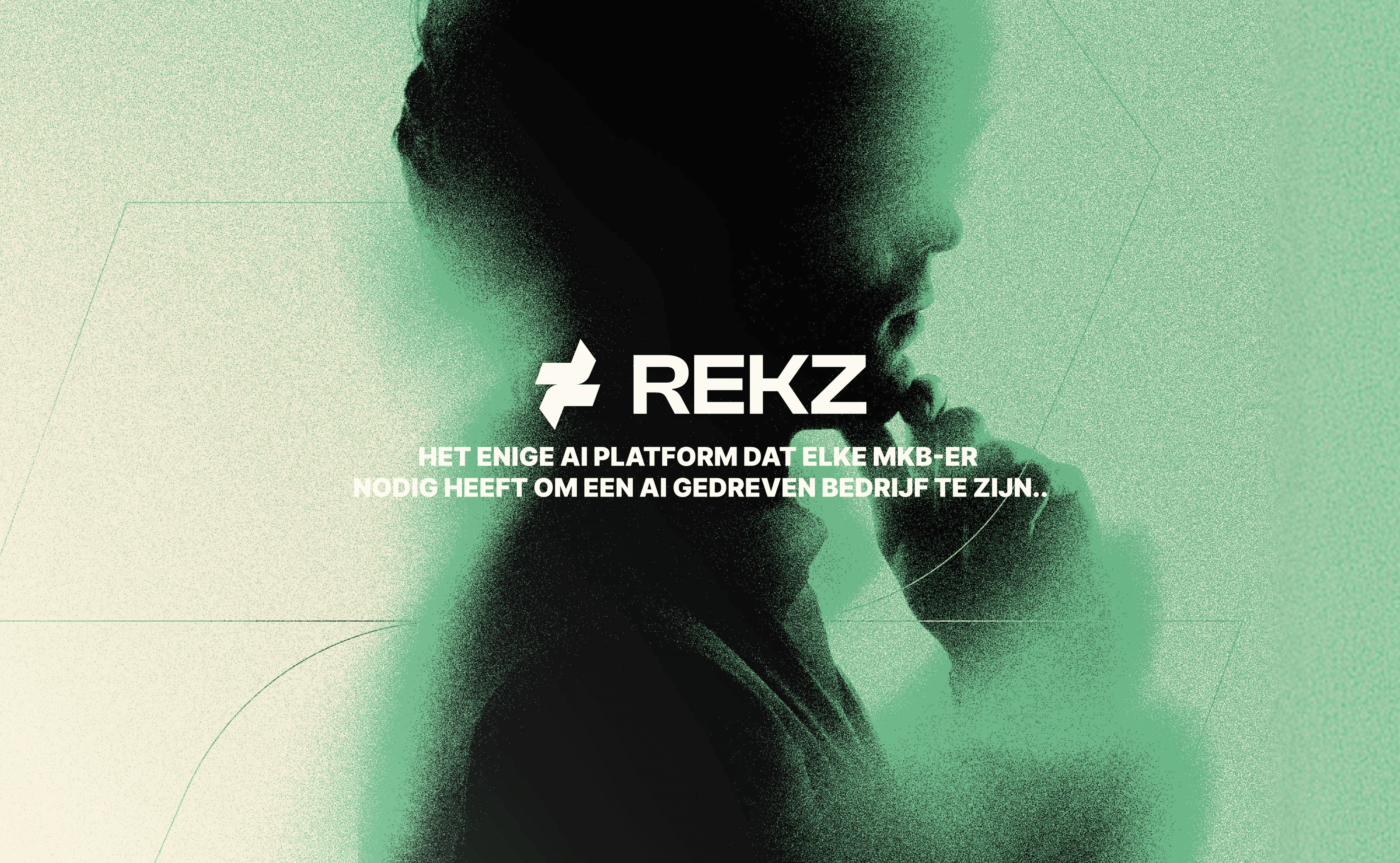 Abstract blurred image of a red and yellow flower with a green stem on a soft white background, creating a flowing, painterly effect.