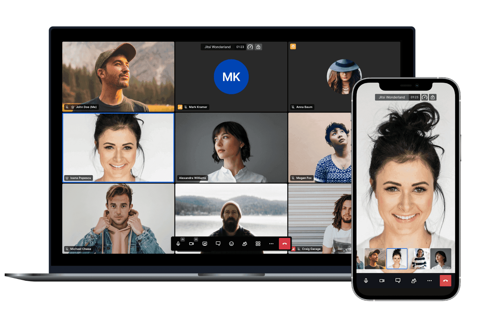 Interface of Jitsi Meeting