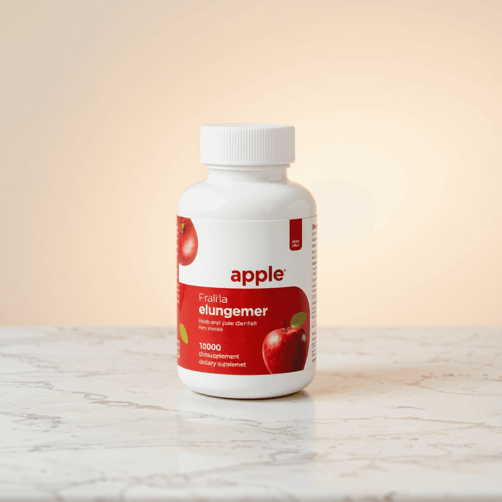 product photography of bottle of dietary supplement